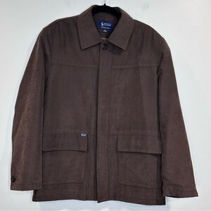 Vintage POLO Ralph Lauren Men's Lined Brown Faux Suede Jacket Size L